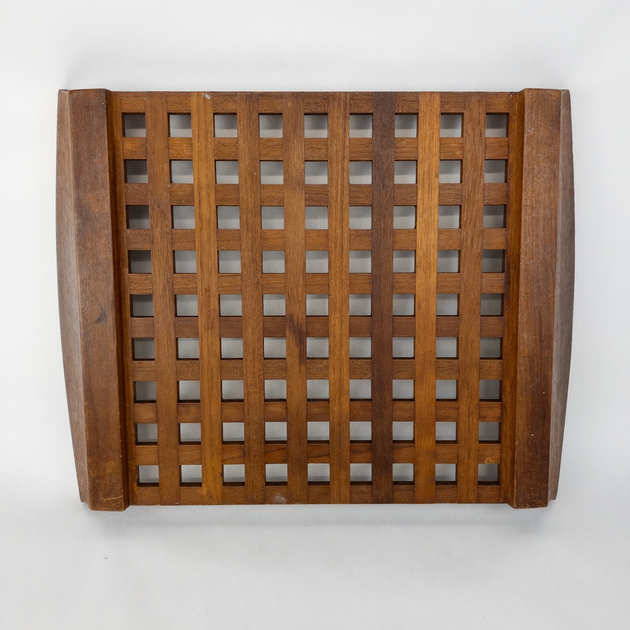 Danish Teak Lattice Serving Tray