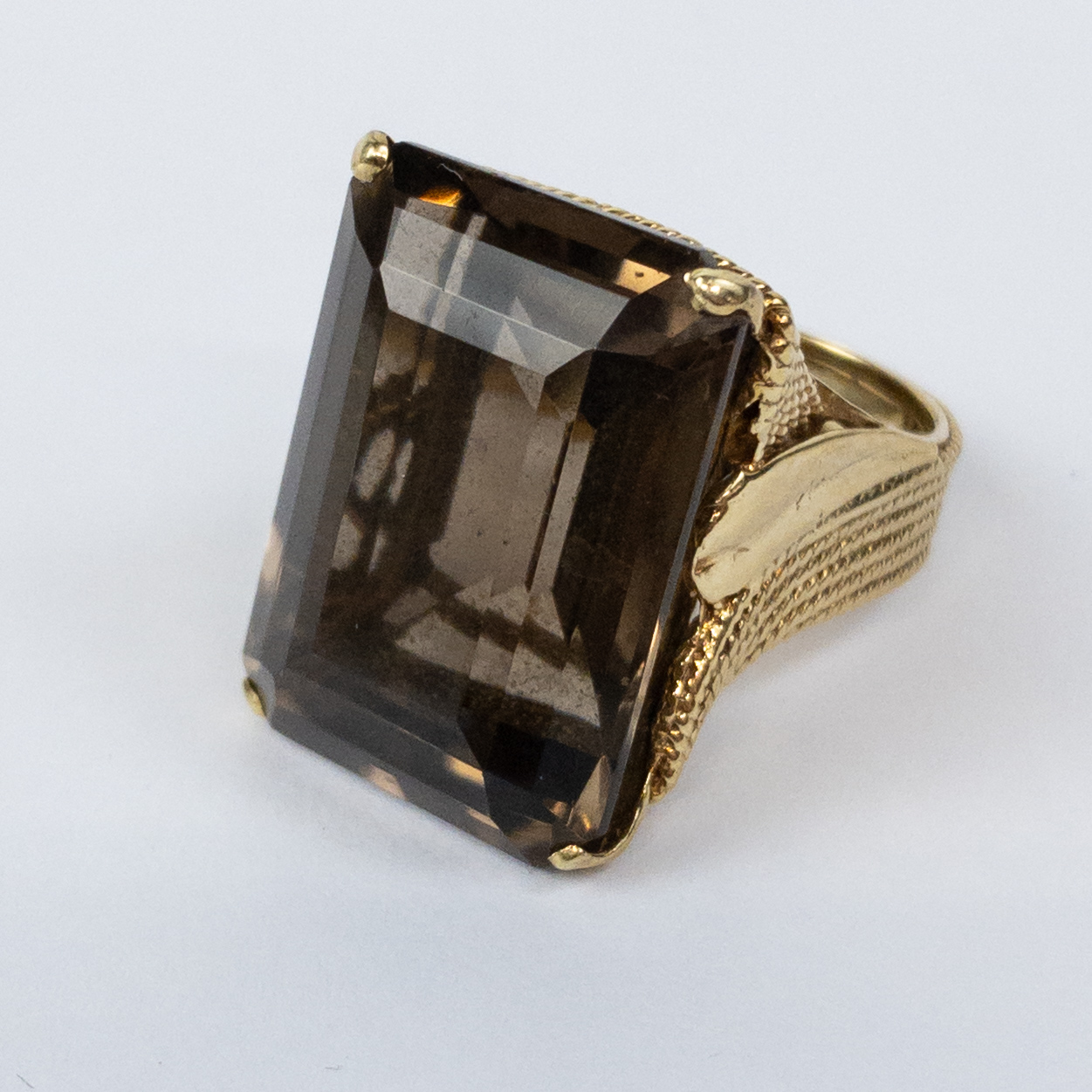 14K Gold Smoky Quartz Cocktail Ring