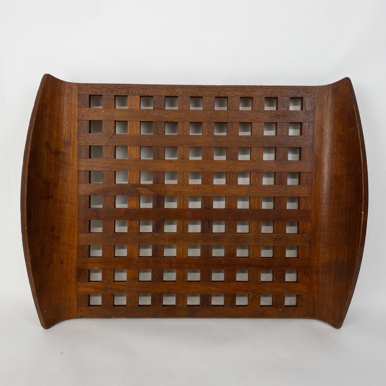 Danish Teak Lattice Serving Tray