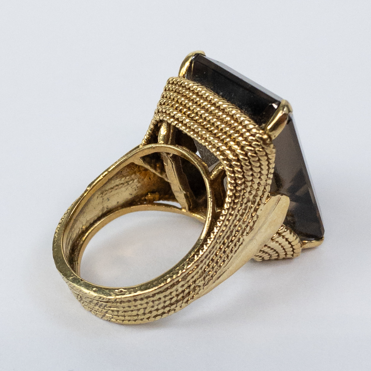 14K Gold Smoky Quartz Cocktail Ring