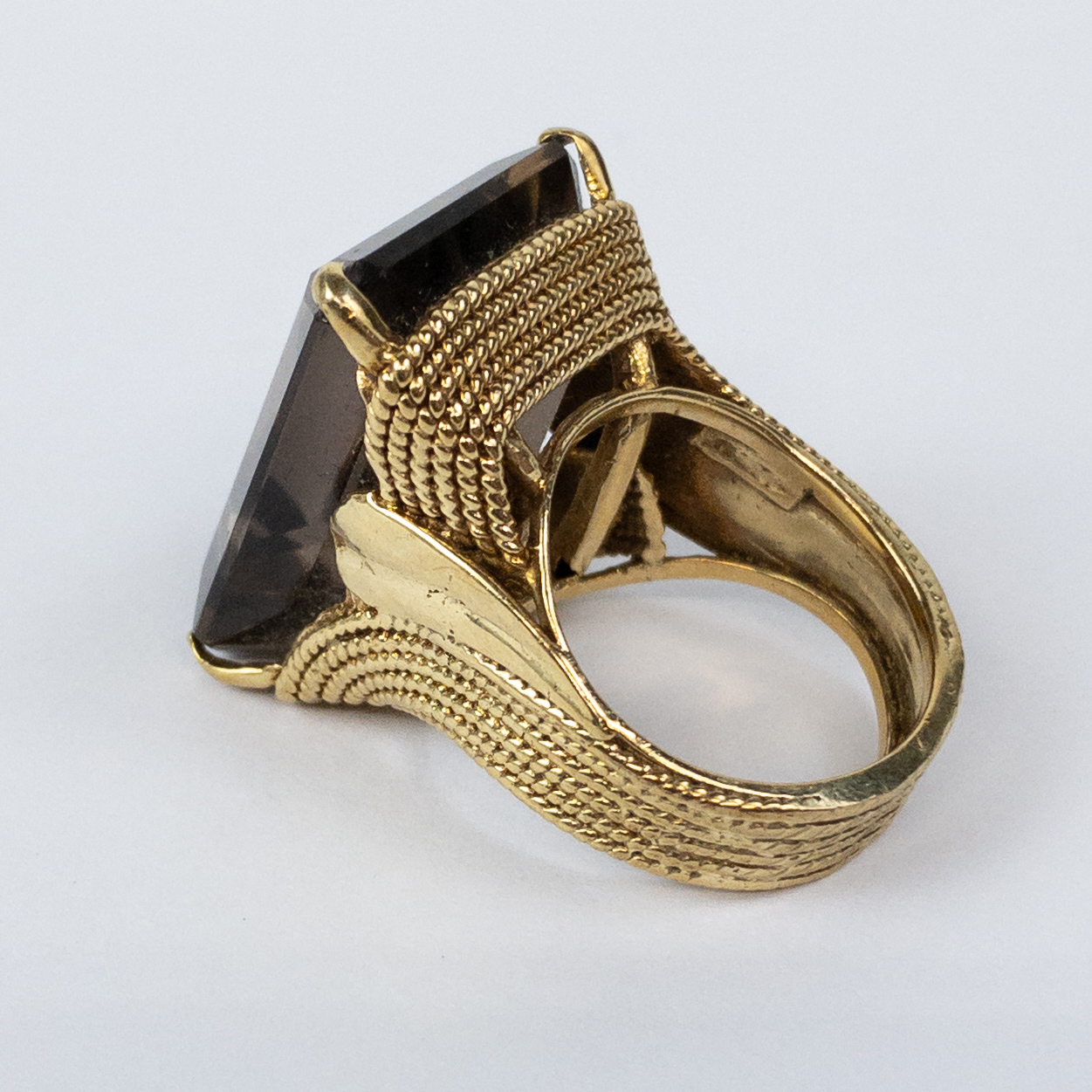 14K Gold Smoky Quartz Cocktail Ring