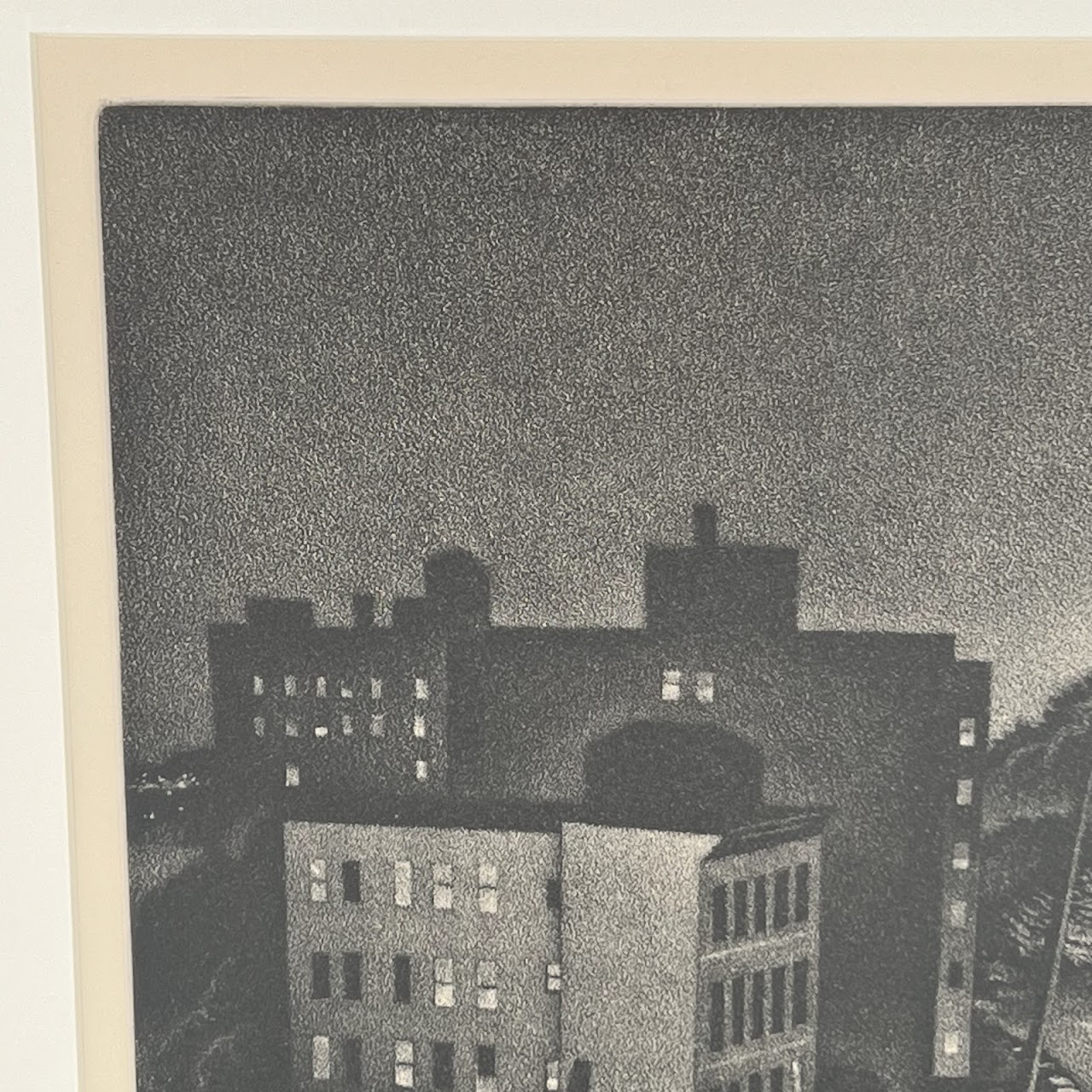 William Joseph Behnken 'Quiet Night' Signed Aquatint Etching