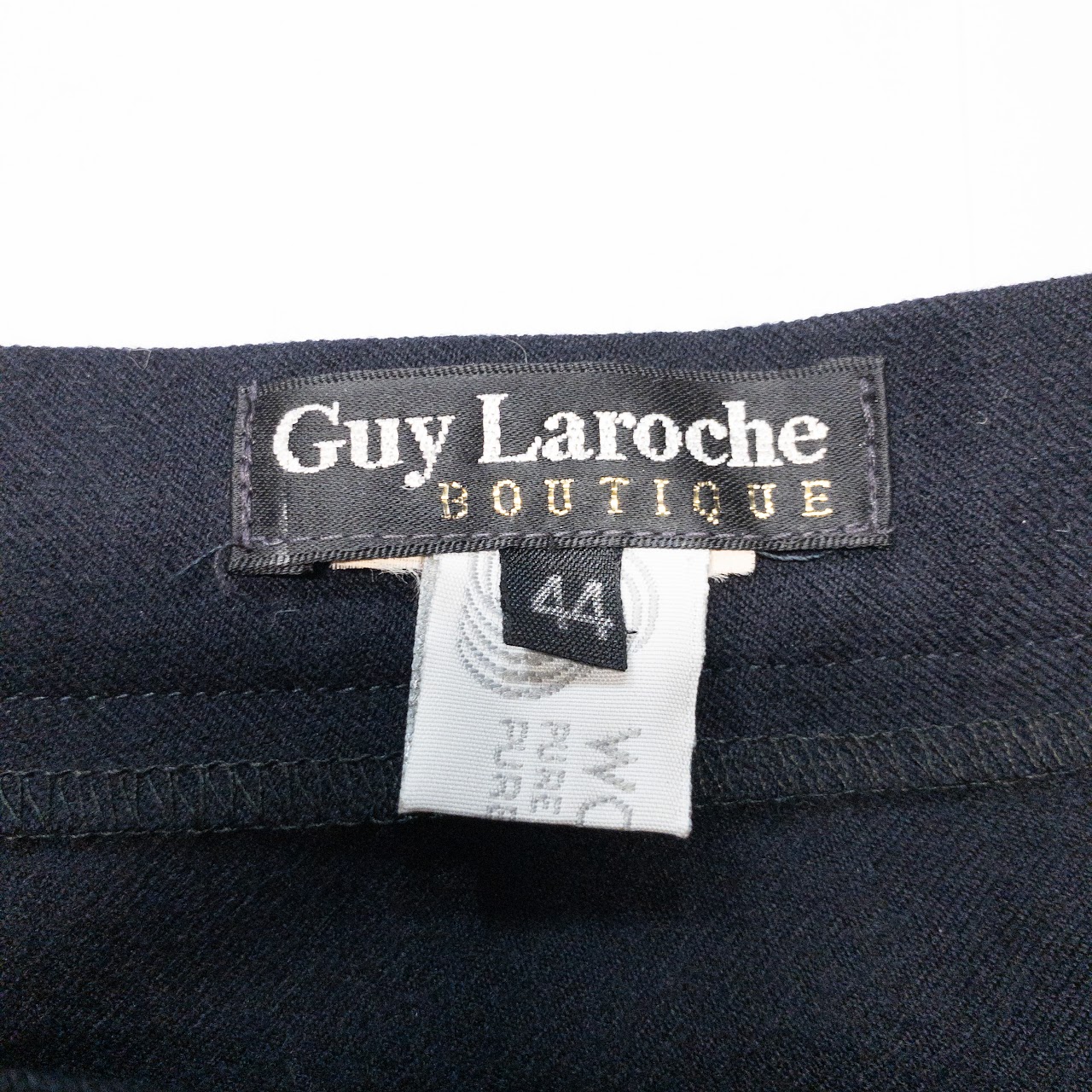 Guy Laroche Boutique Navy Blue Wrap Skirt