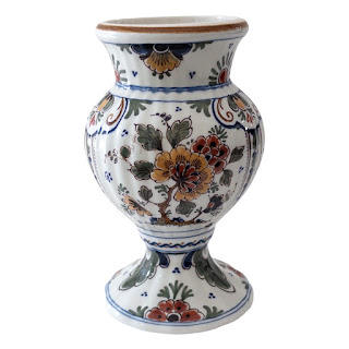 Delft Floral Vase