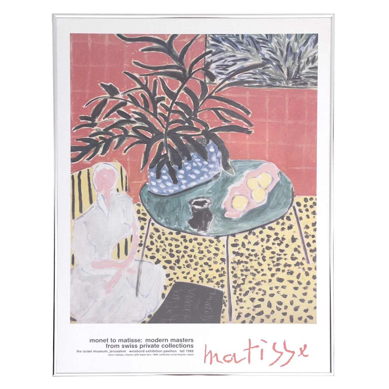 Henri Matisse 'Monet to Matisse: Modern Masters' Exhibition Poster