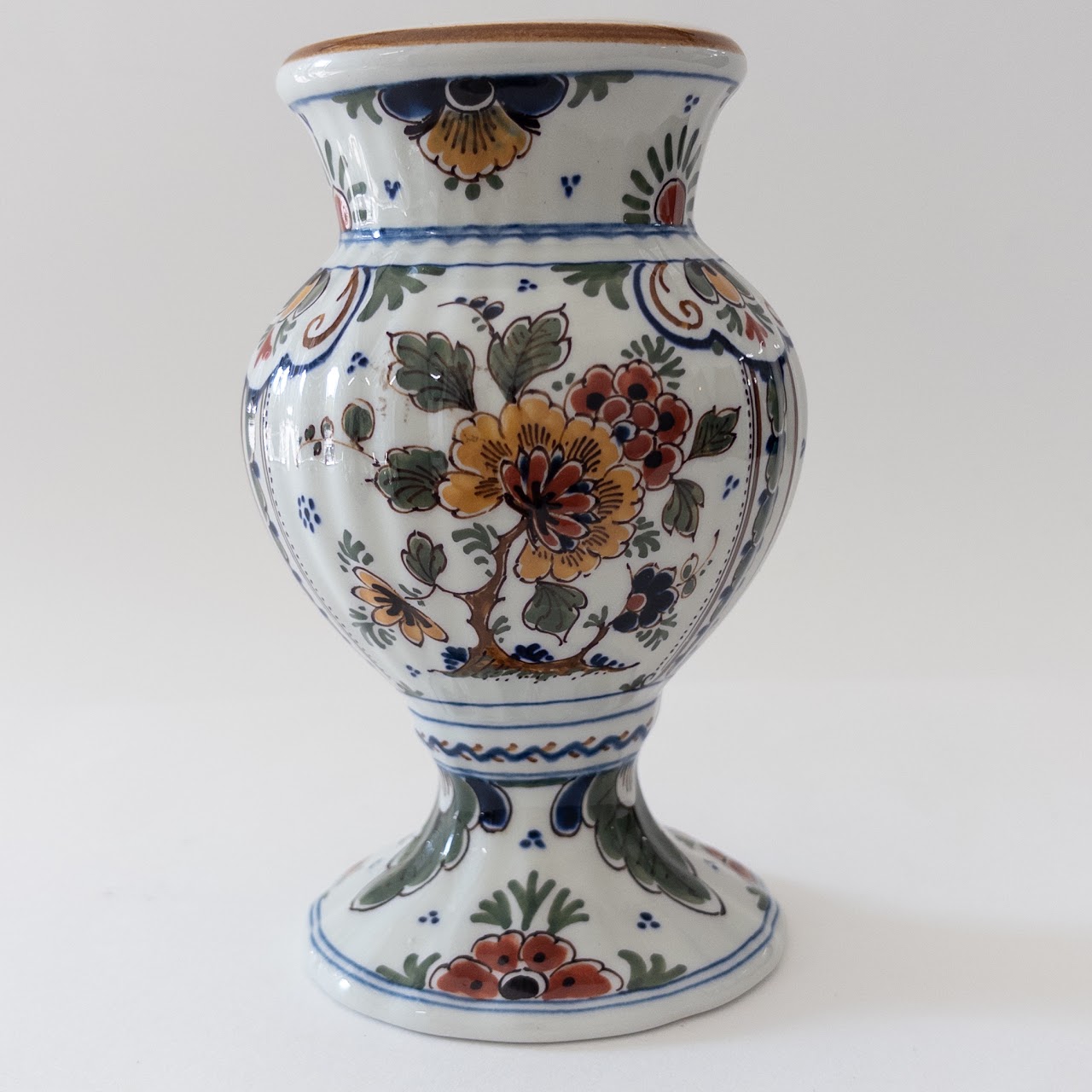 Delft Floral Vase