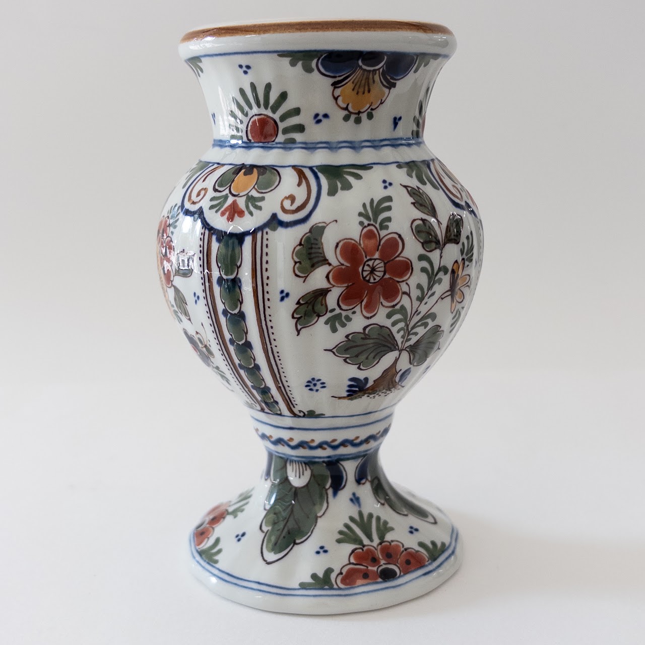 Delft Floral Vase