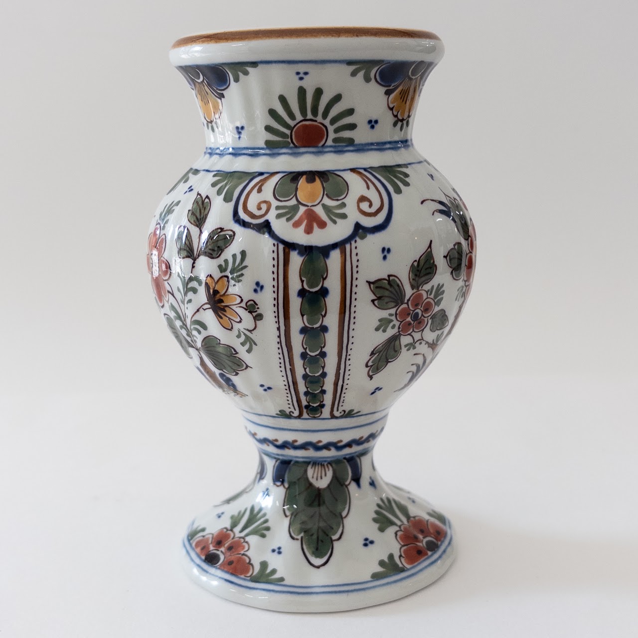 Delft Floral Vase