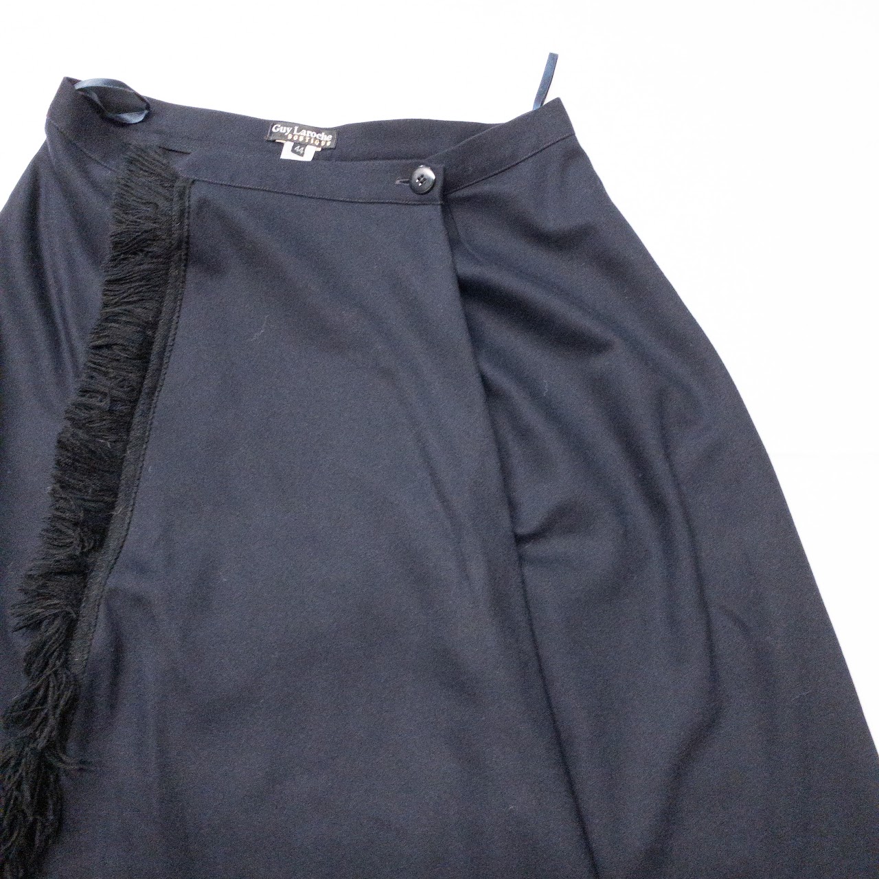 Guy Laroche Boutique Navy Blue Wrap Skirt