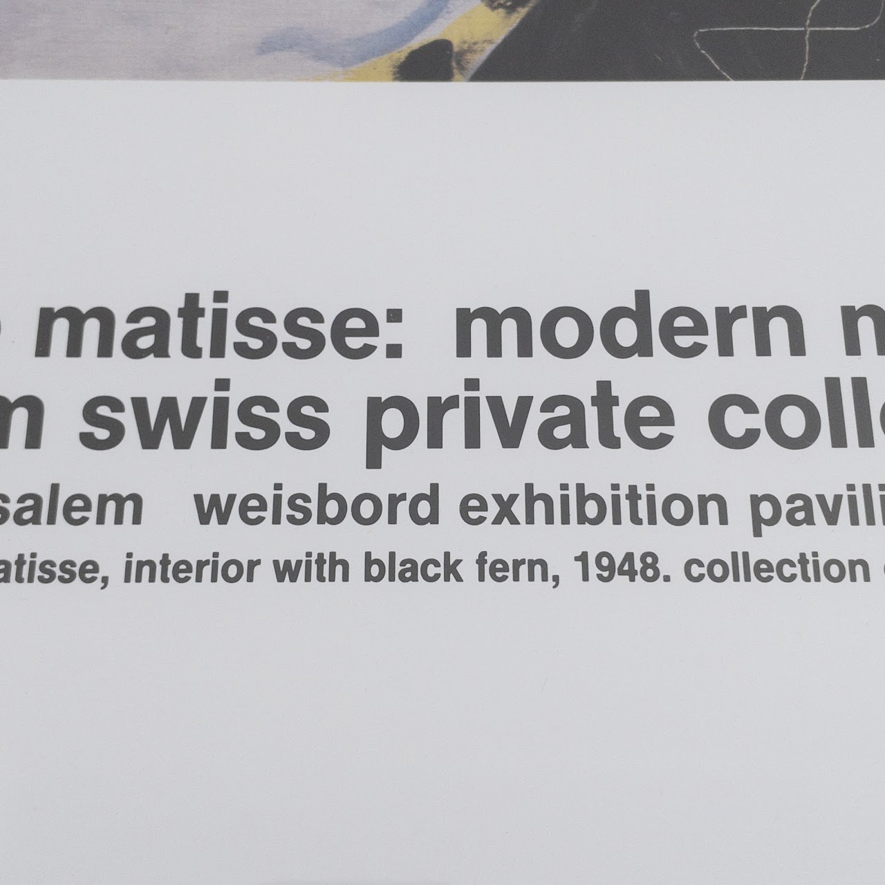 Henri Matisse 'Monet to Matisse: Modern Masters' Exhibition Poster