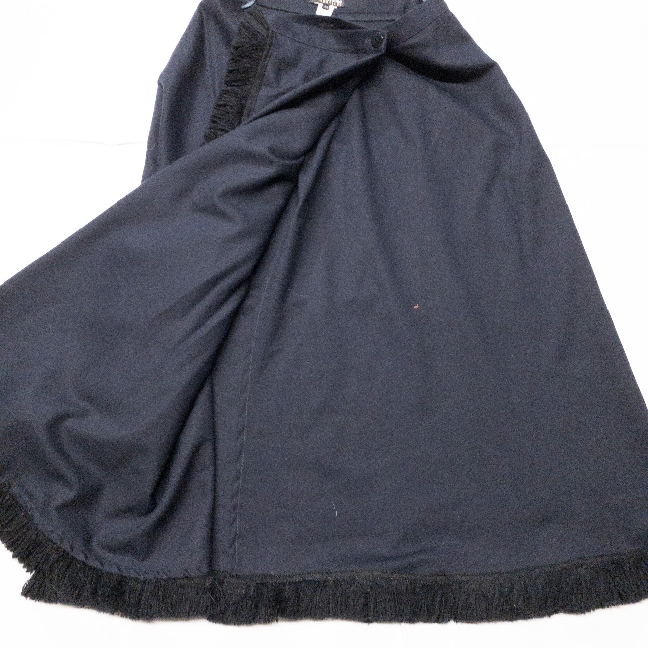 Guy Laroche Boutique Navy Blue Wrap Skirt