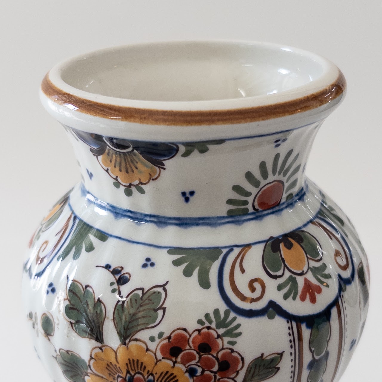 Delft Floral Vase