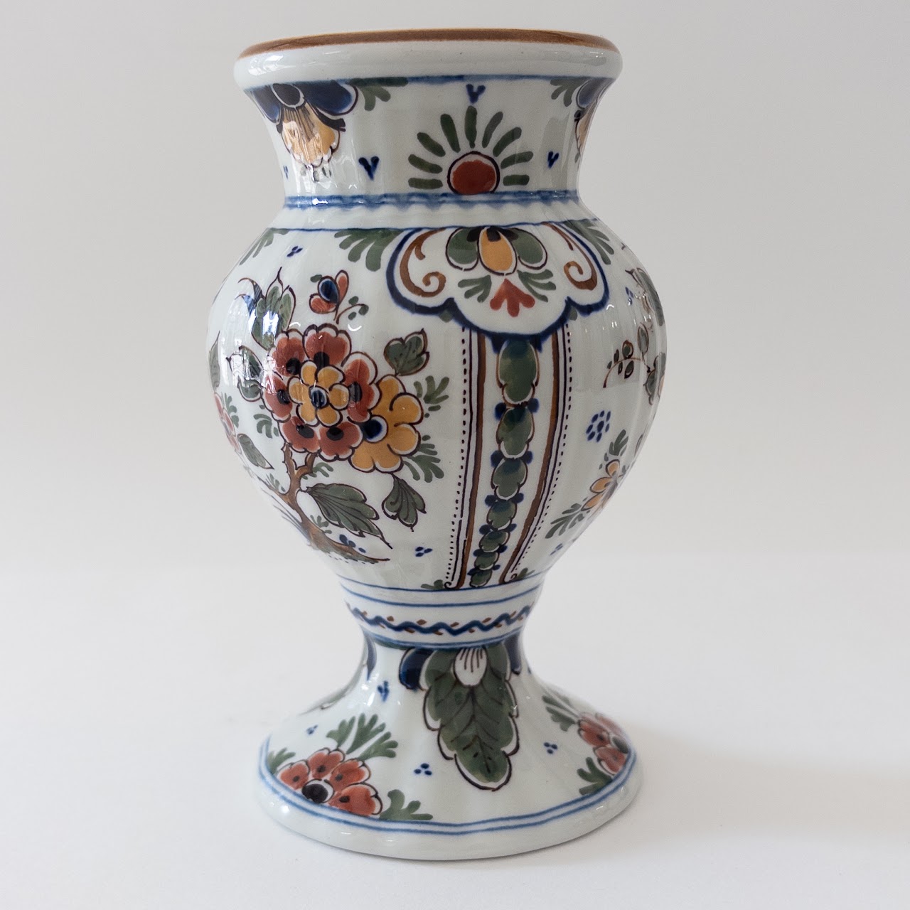 Delft Floral Vase