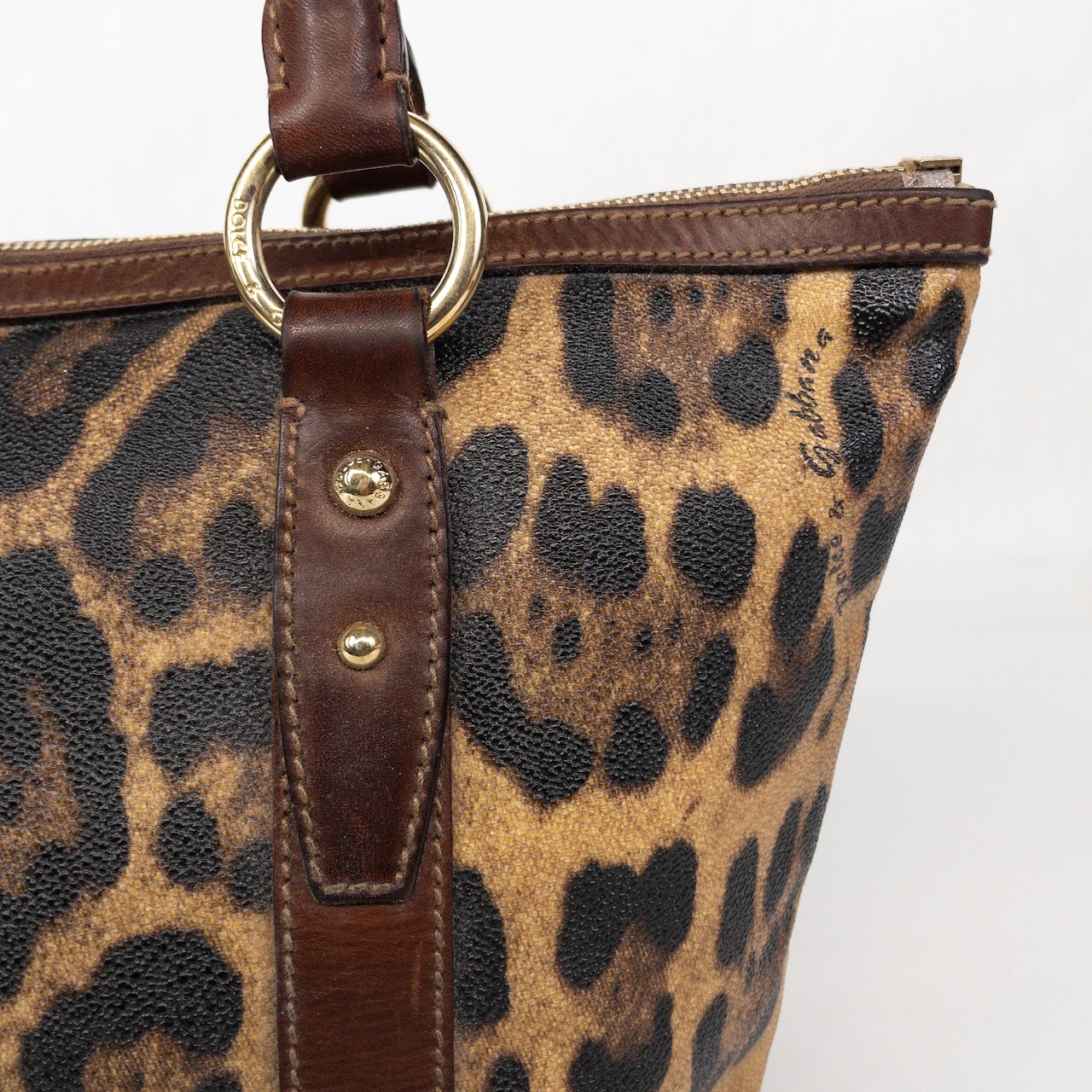 Dolce And Gabbana Leopard Print Tote 9012