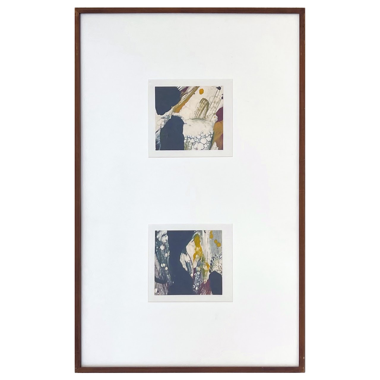 Jackie Battenfield Abstract Monoprint Pair