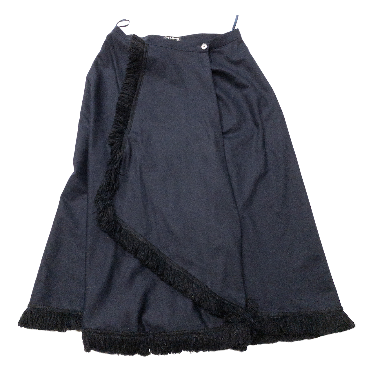 Guy Laroche Boutique Navy Blue Wrap Skirt