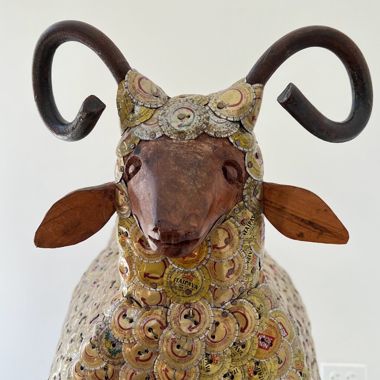 Brazilian Folk Art Sheep Sculpture