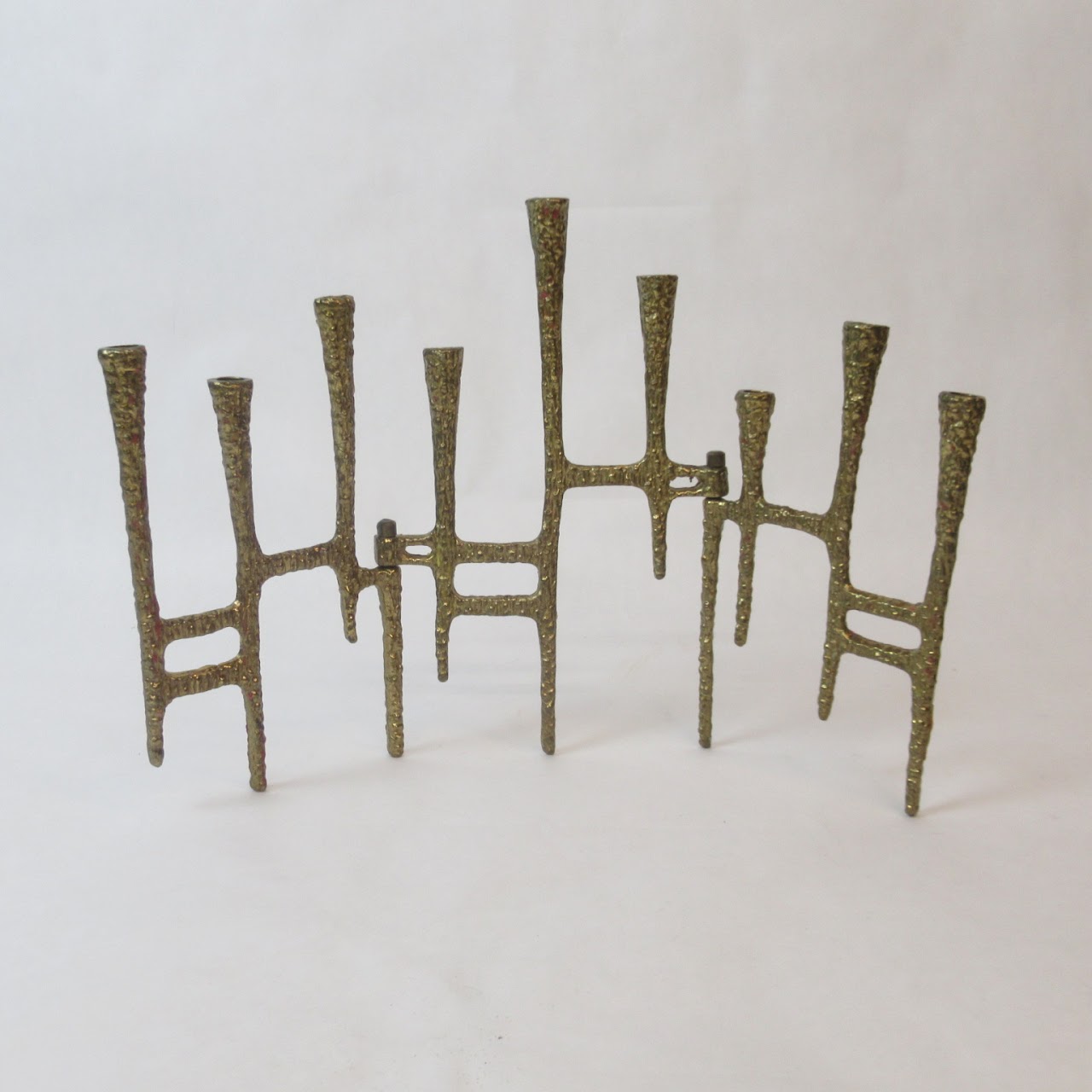 Textured Brass Menorah