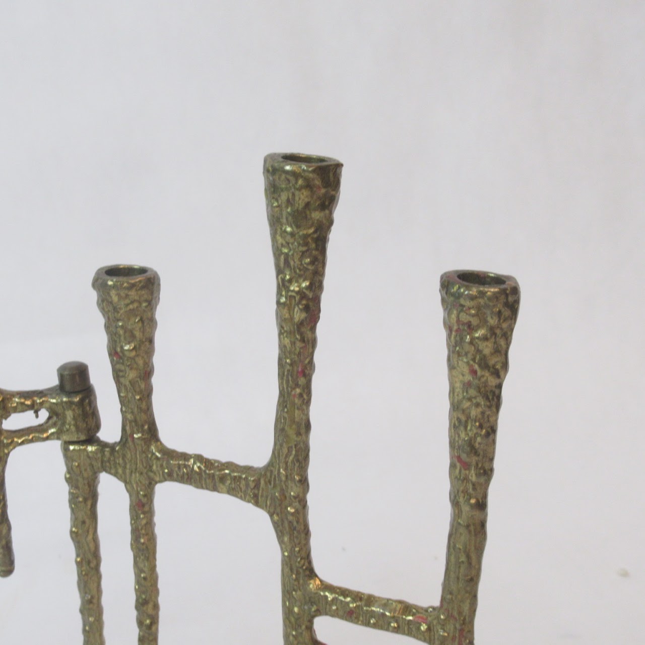 Textured Brass Menorah