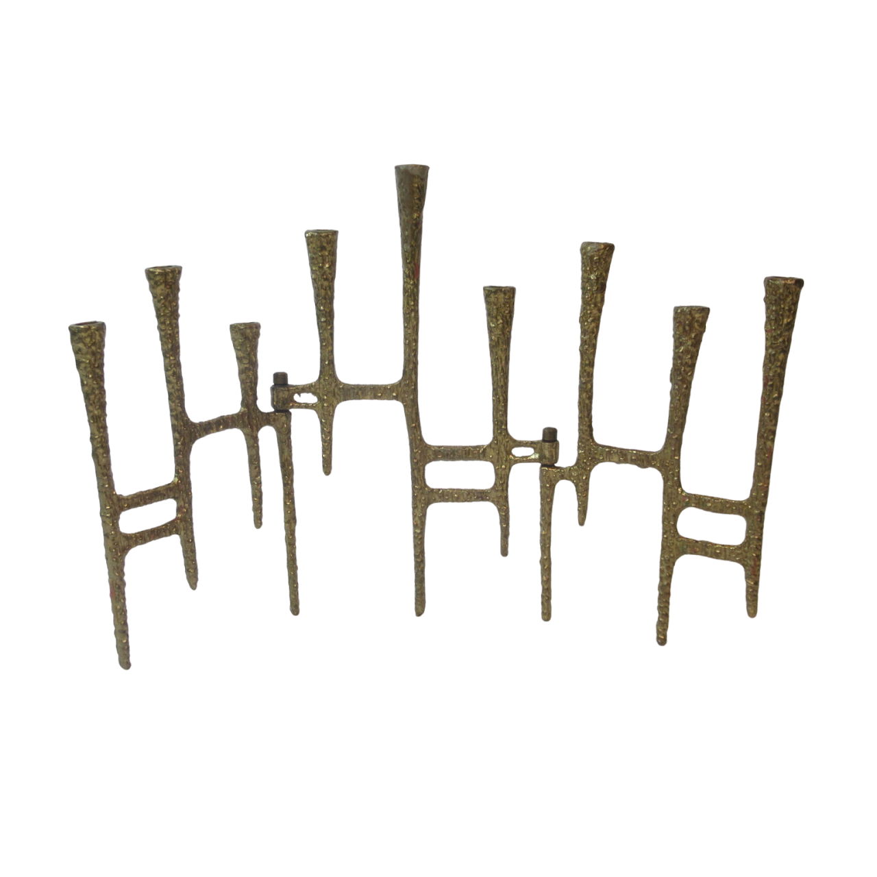 Textured Brass Menorah