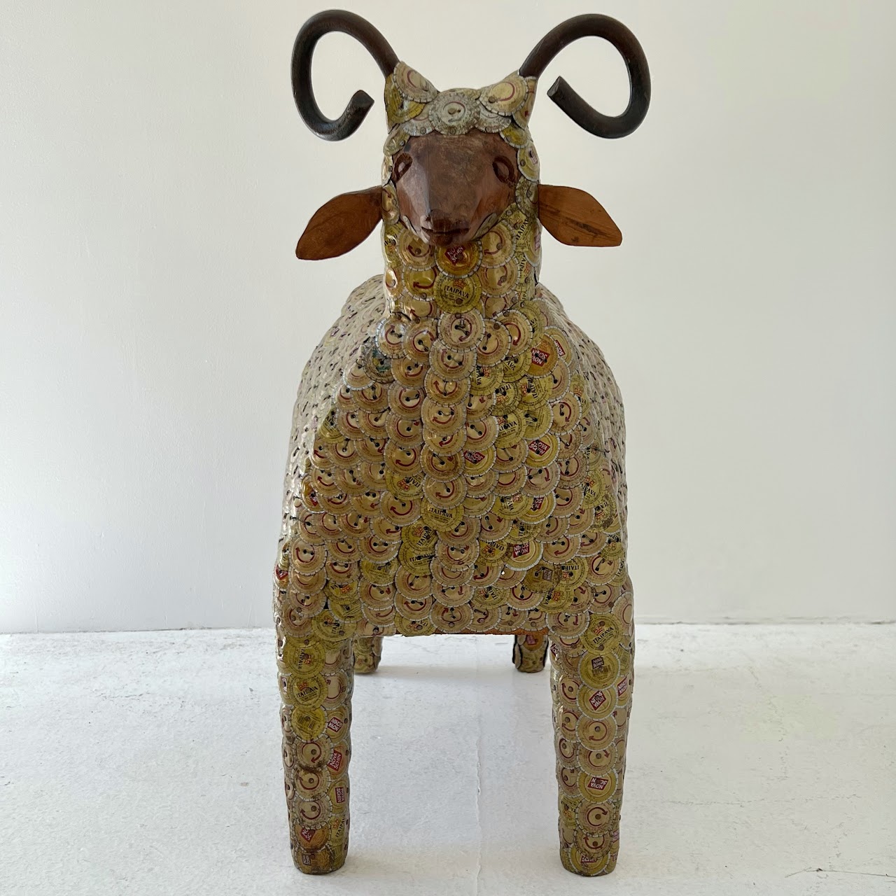 Brazilian Folk Art Sheep Sculpture