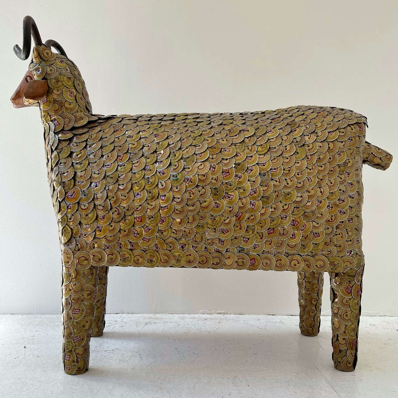 Brazilian Folk Art Sheep Sculpture