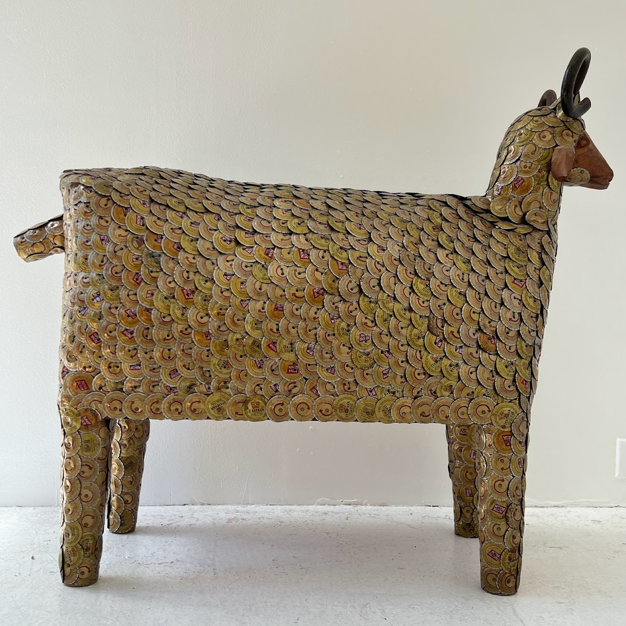 Brazilian Folk Art Sheep Sculpture