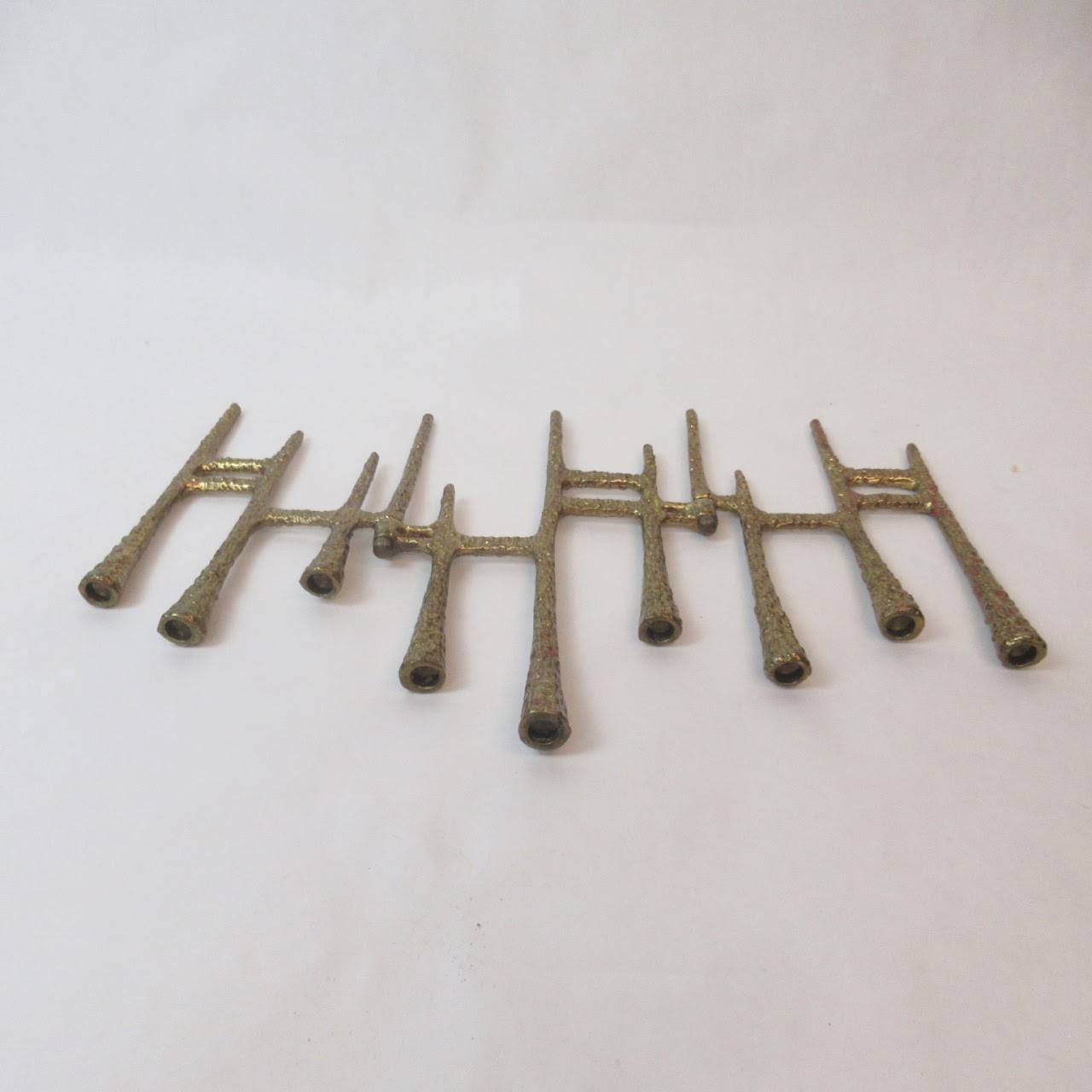 Textured Brass Menorah