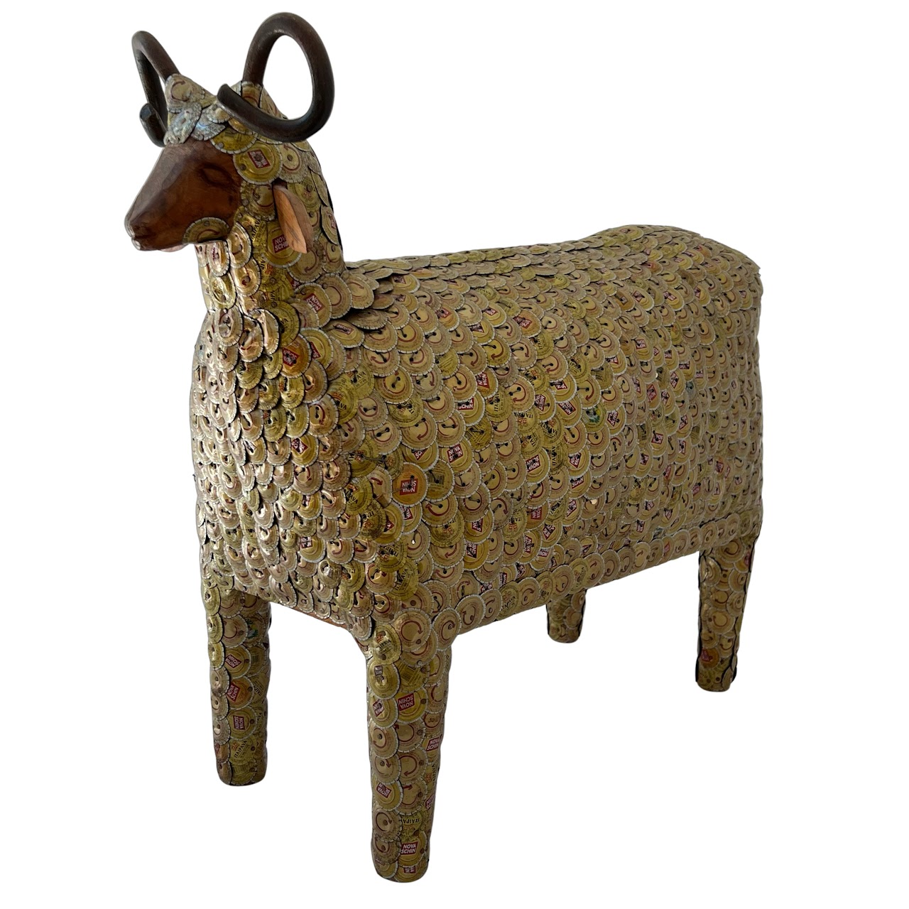 Brazilian Folk Art Sheep Sculpture