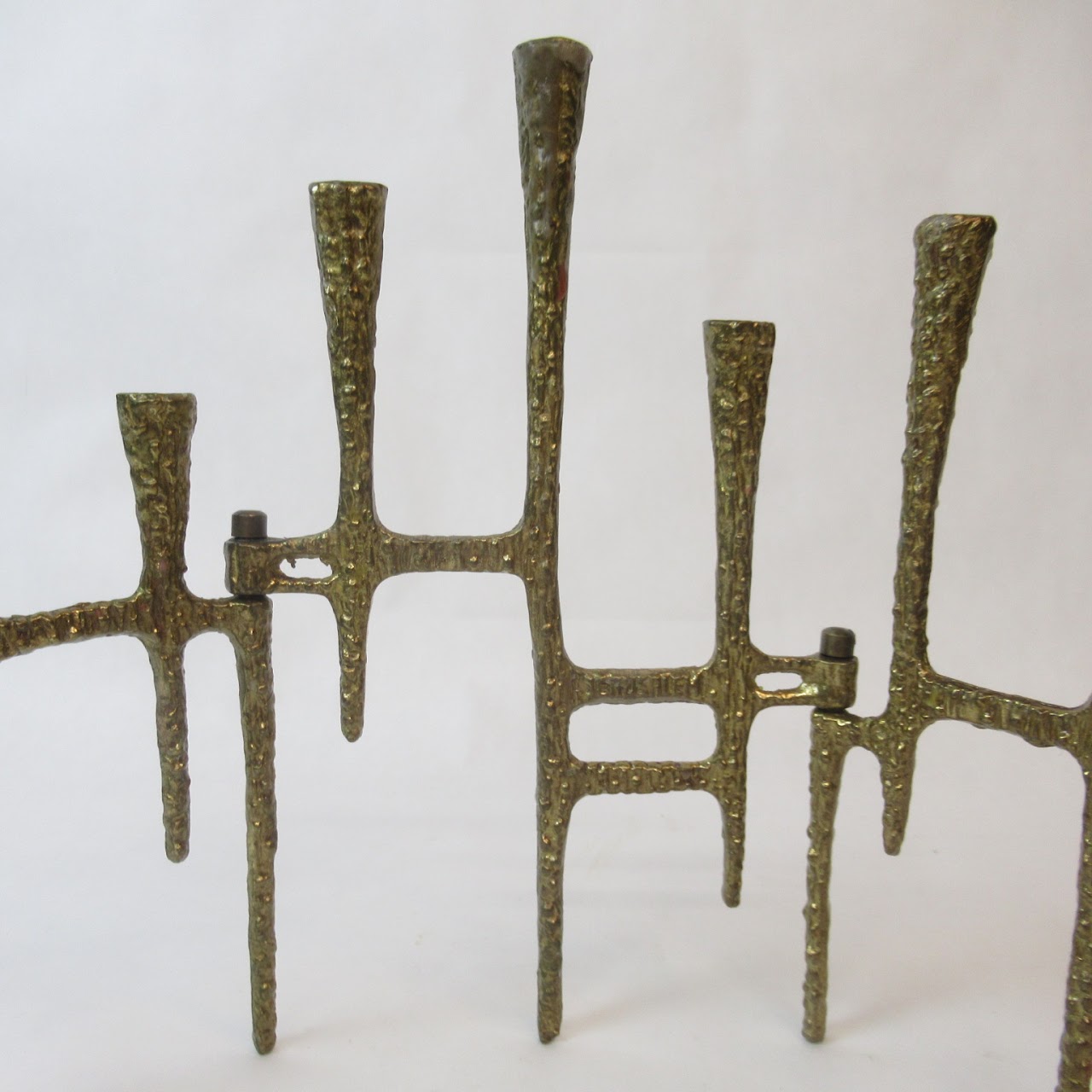 Textured Brass Menorah