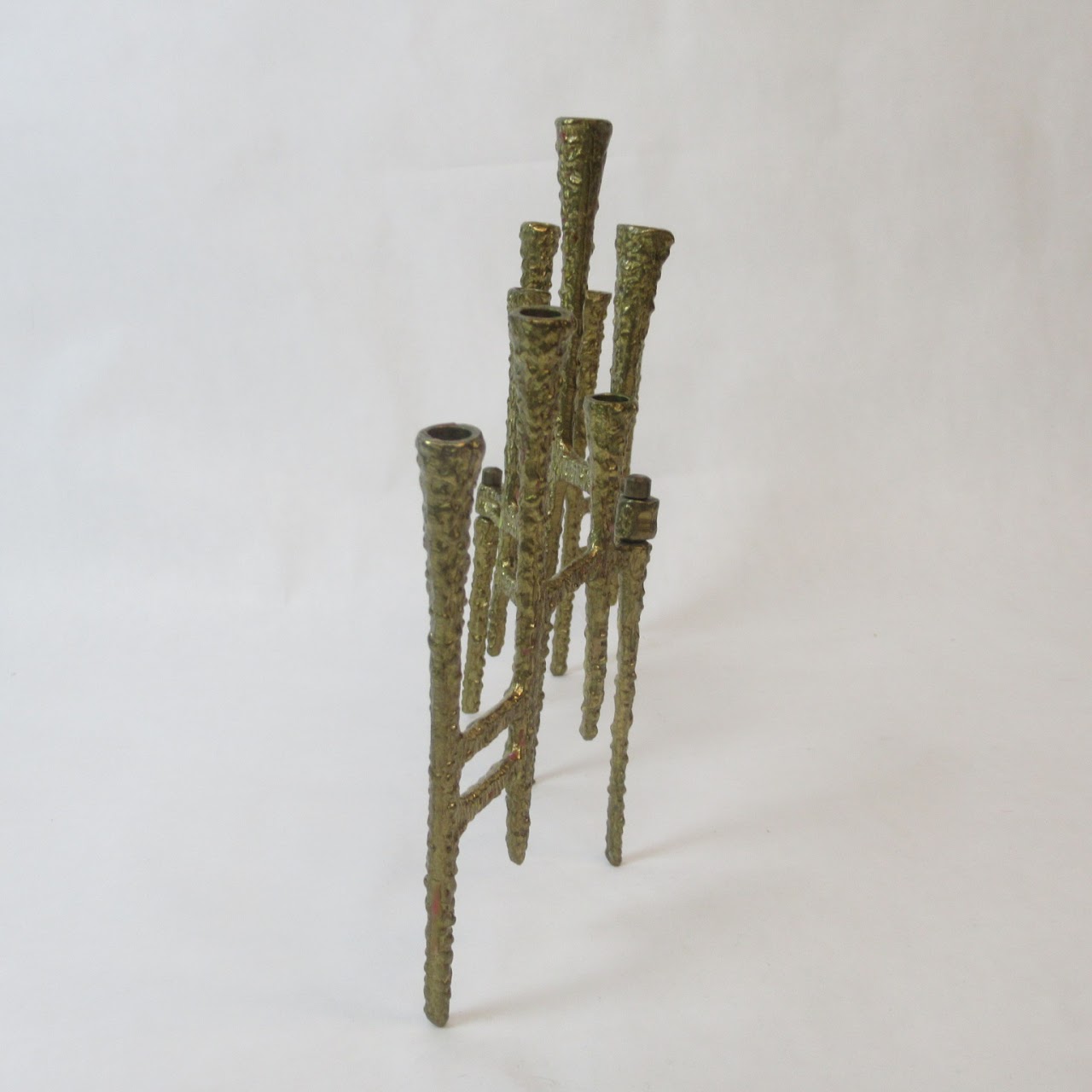 Textured Brass Menorah