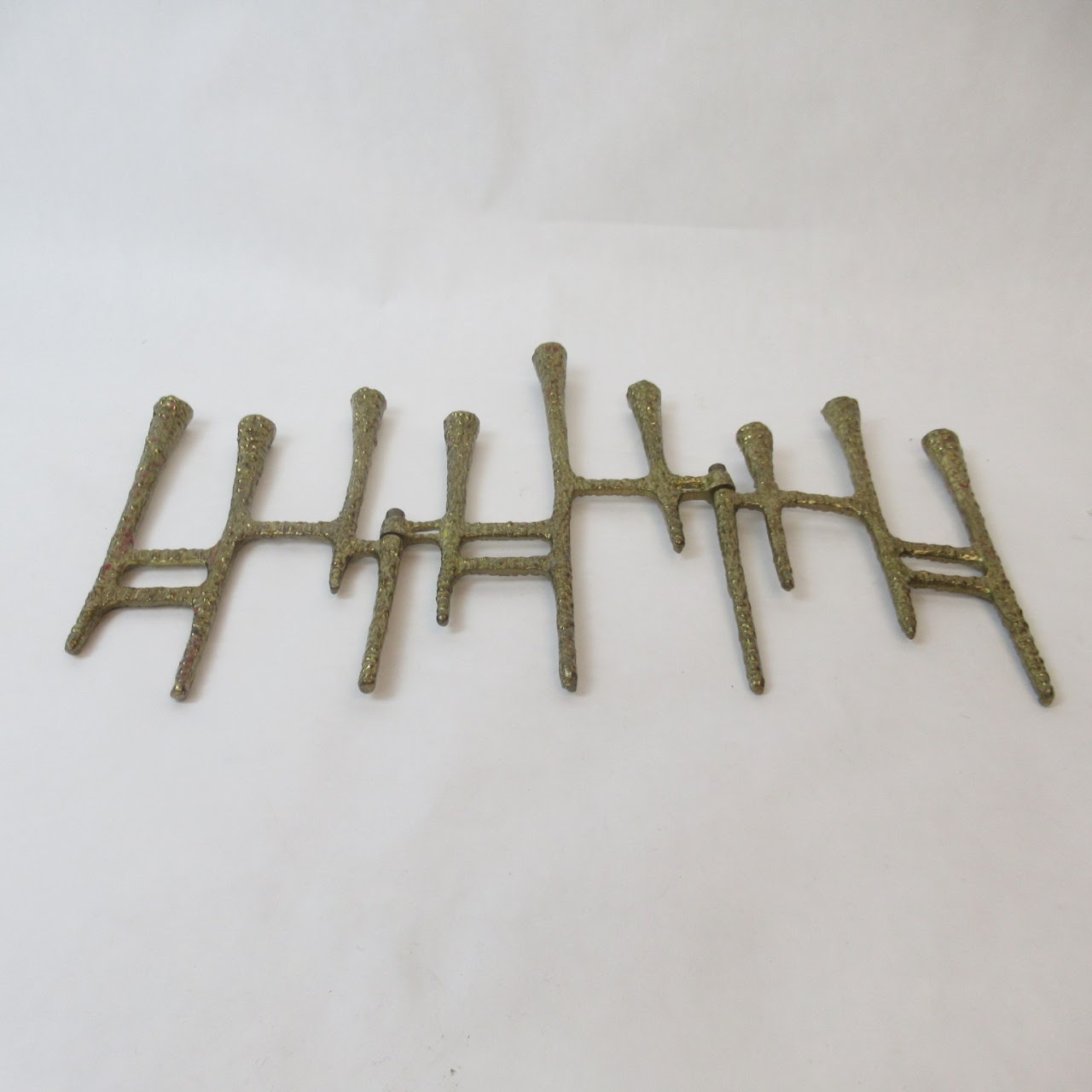 Textured Brass Menorah