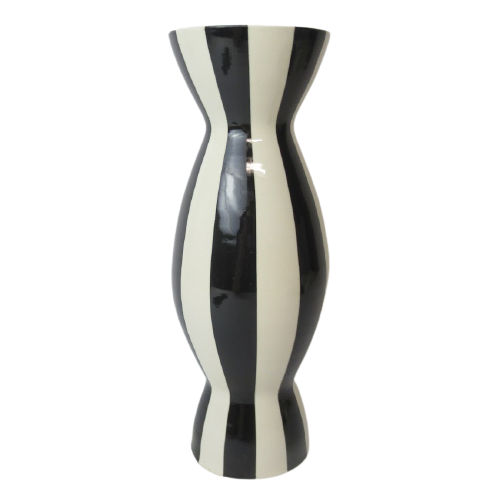 Jonathan Adler Black & White Striped Vase