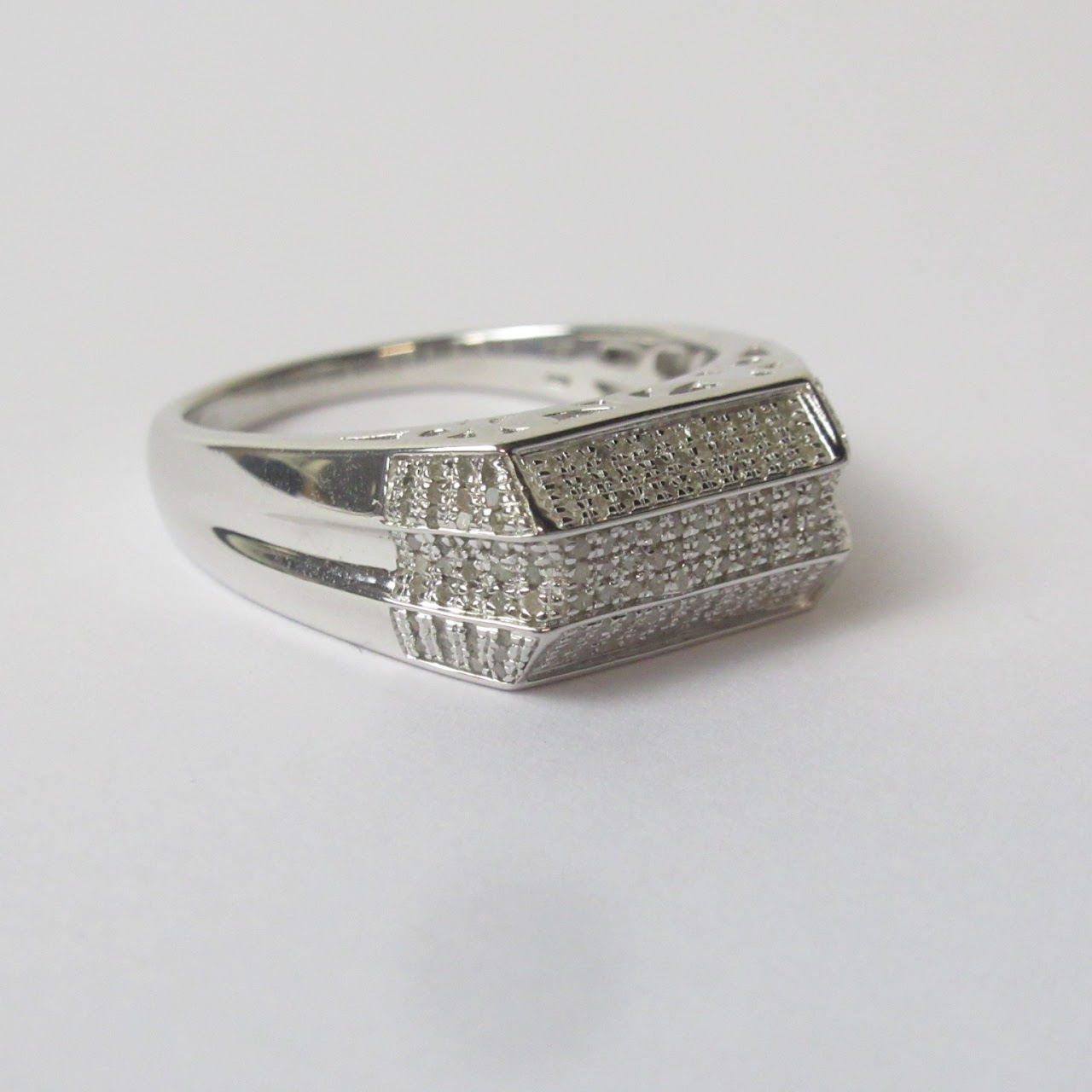 Sterling Silver &  Diamond Ring