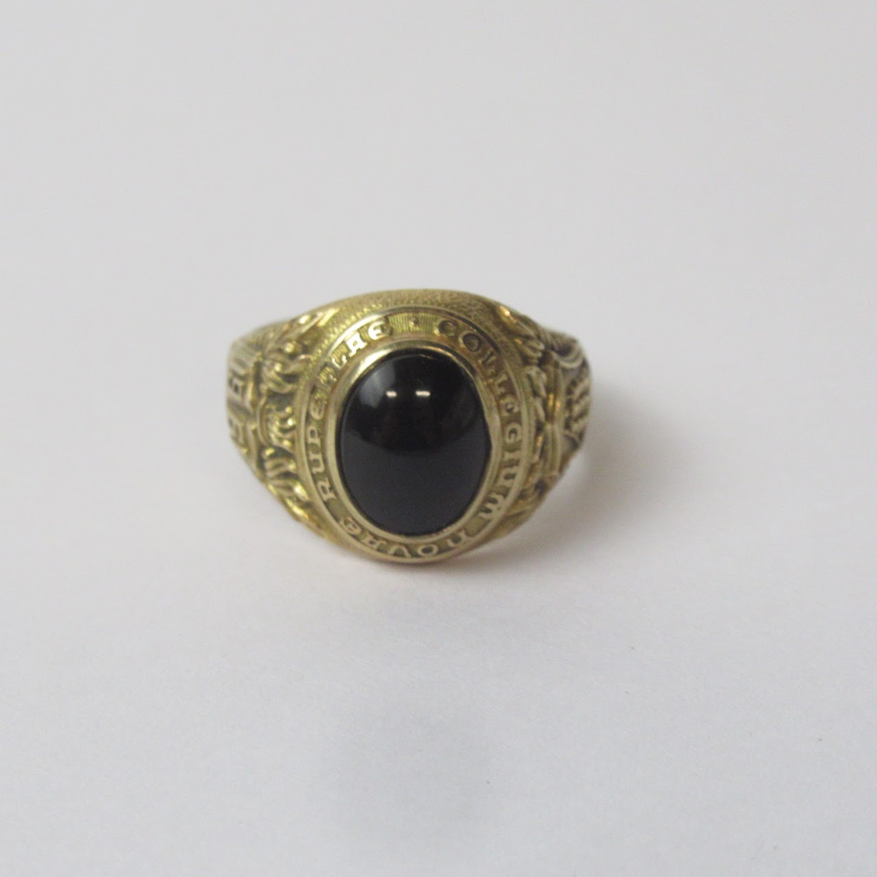 10k Gold & Black Stone  Vintage Class Ring