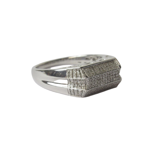 Sterling Silver &  Diamond Ring