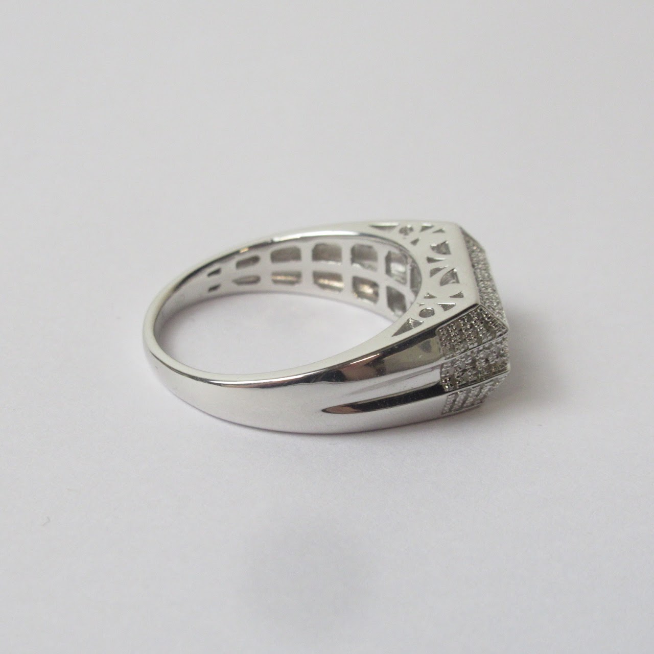 Sterling Silver &  Diamond Ring