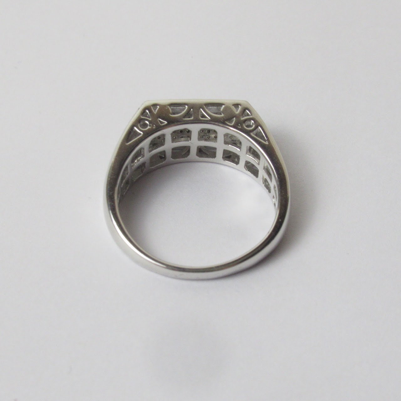 Sterling Silver &  Diamond Ring