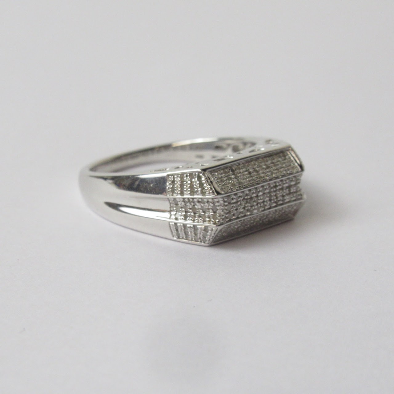 Sterling Silver &  Diamond Ring