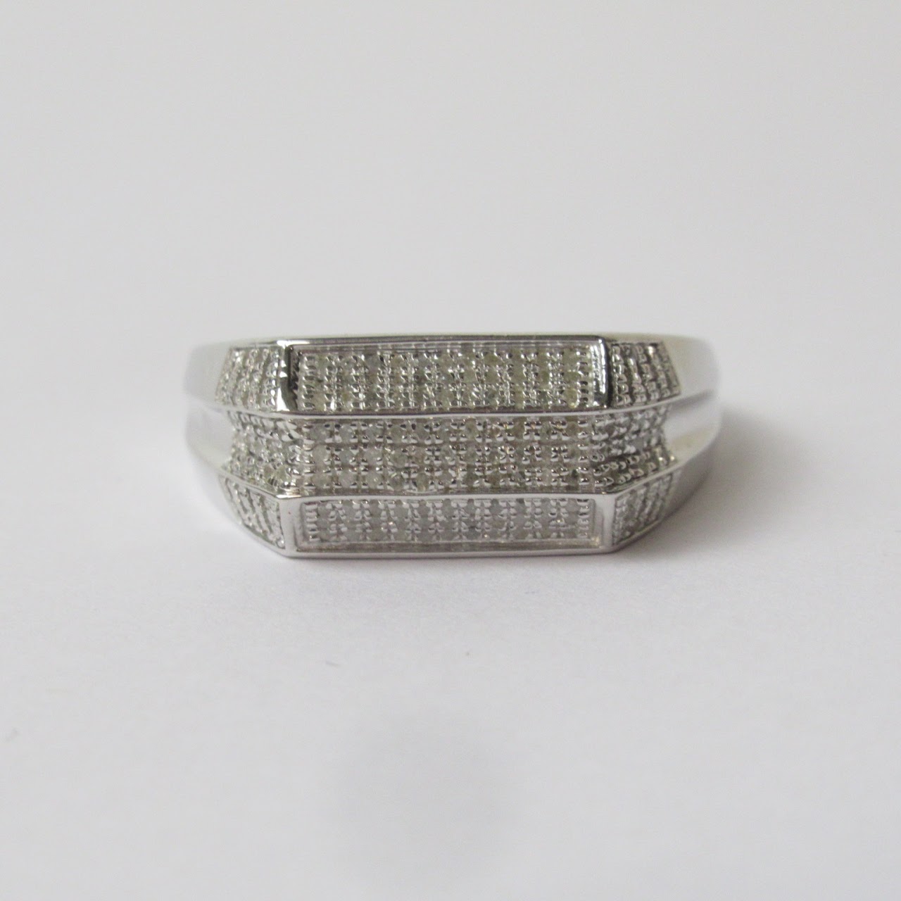 Sterling Silver &  Diamond Ring