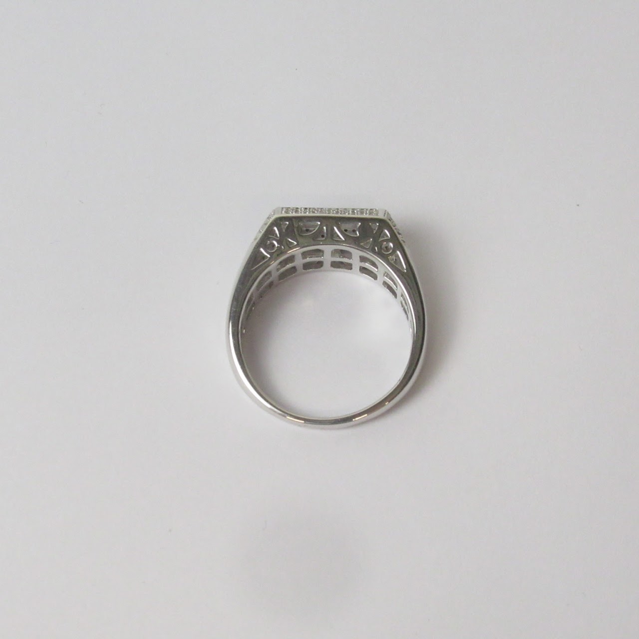 Sterling Silver &  Diamond Ring