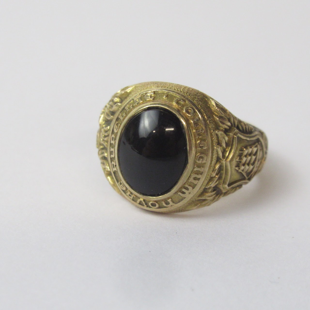 10k Gold & Black Stone  Vintage Class Ring