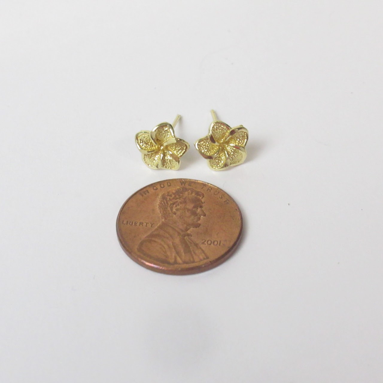 14K Floral Stud Earrings