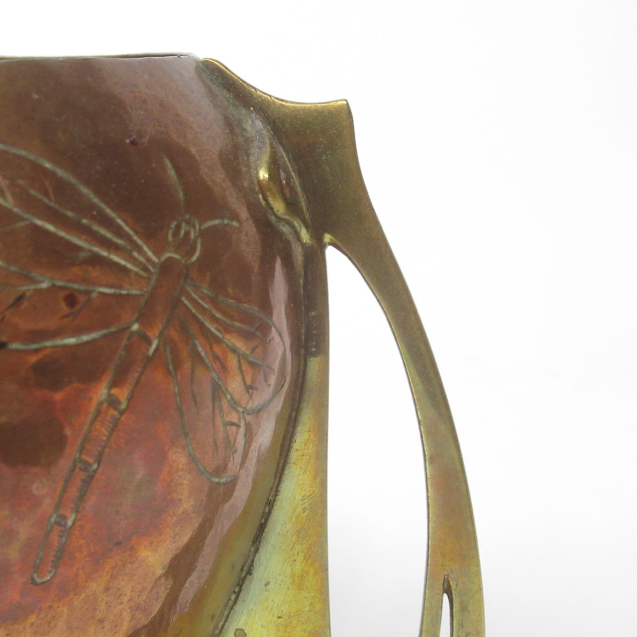 Mixed Metal Vintage Dragonfly Vase