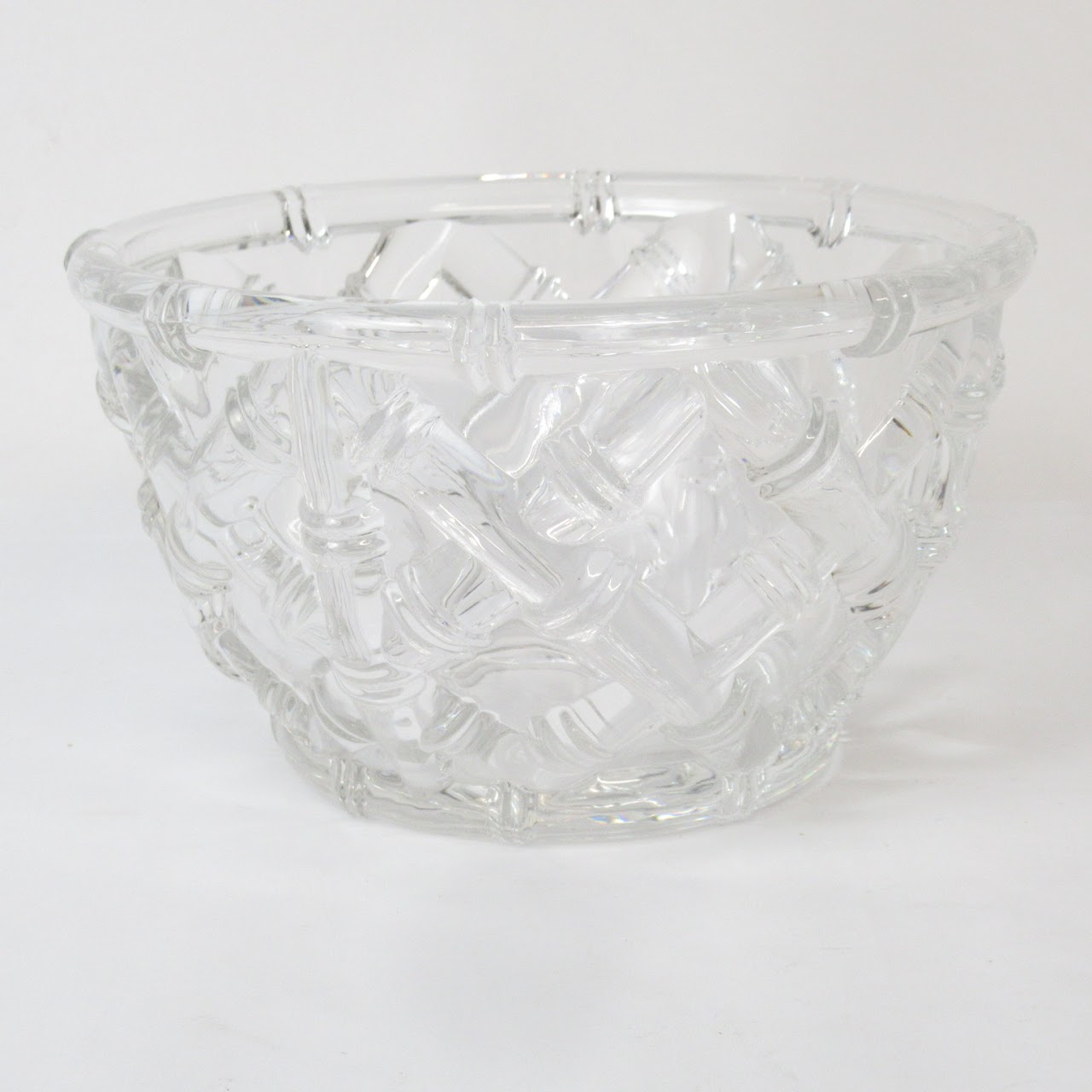 Tiffany & Co. 6" Crystal Bamboo Bowl