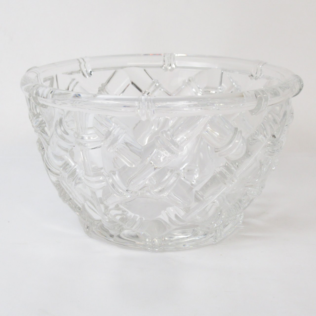 Tiffany & Co. 6" Crystal Bamboo Bowl