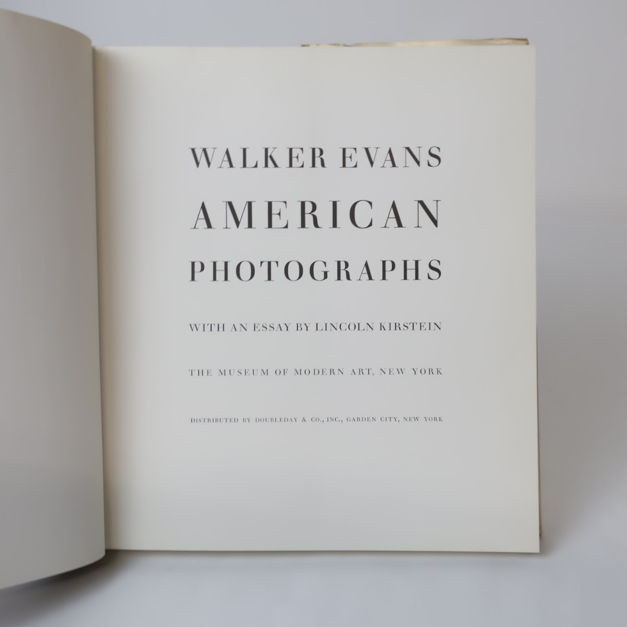 Walker Evans American Photographs Book