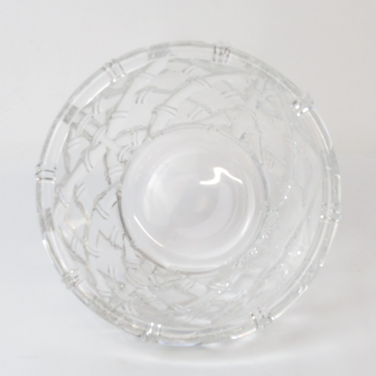 Tiffany & Co. 6" Crystal Bamboo Bowl