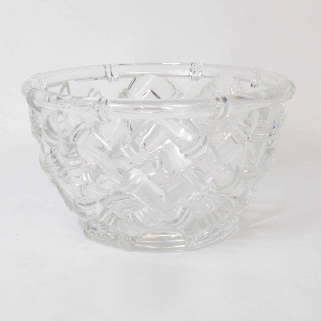 Tiffany & Co. 6" Crystal Bamboo Bowl