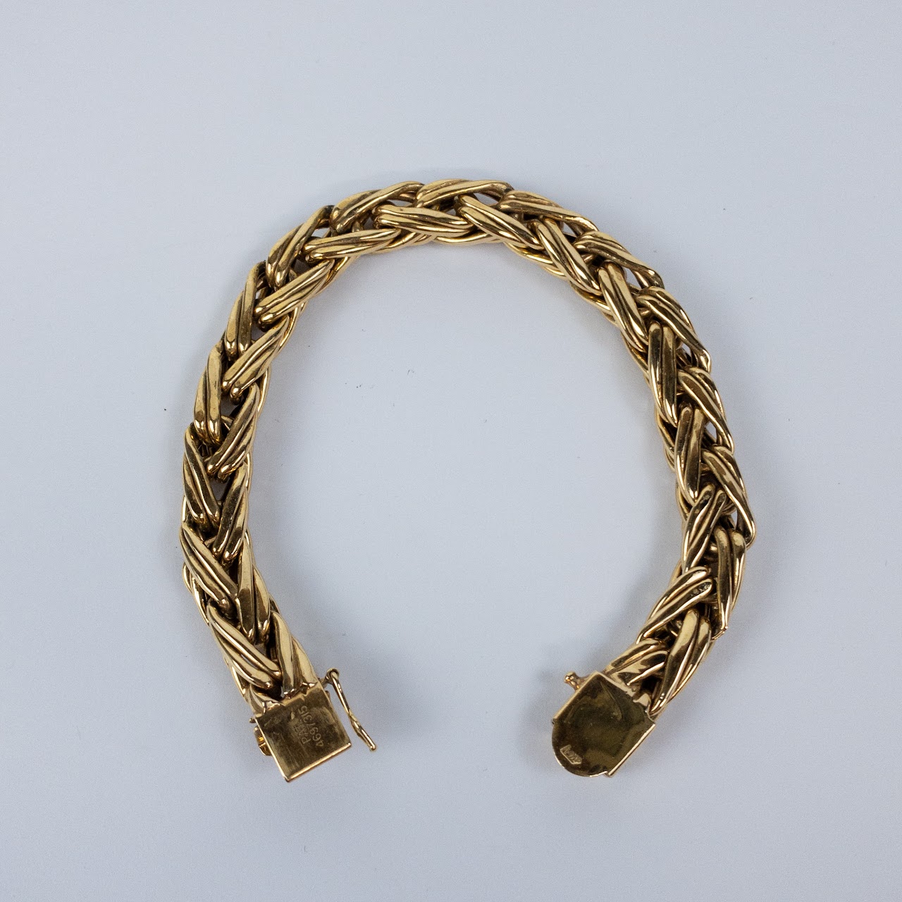 14K Gold Braided Chain Bracelet